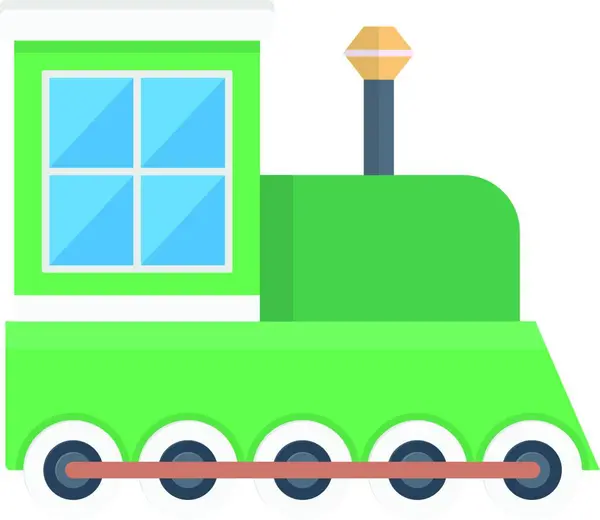 Eisenbahnspielzeug Einfaches Vektor Symbol — Stockvektor