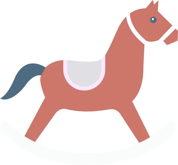 Гойдалка Кінь Проста Векторна Іконка — стоковий вектор