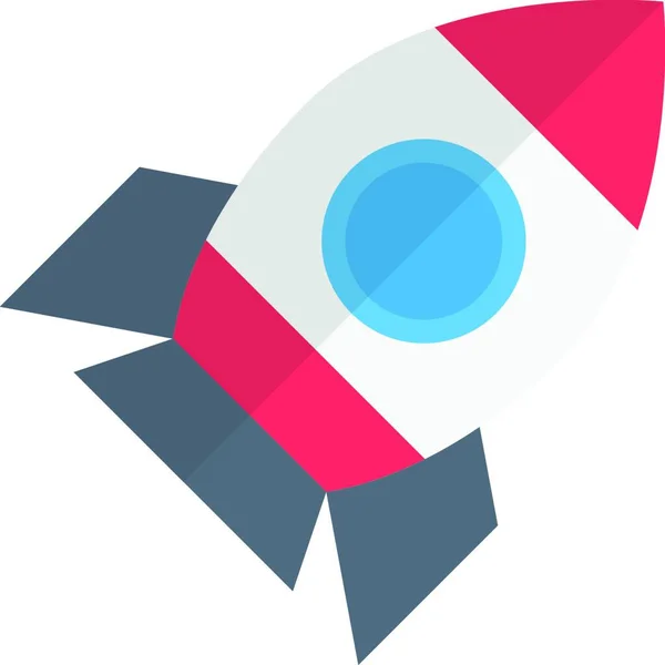 Raket Icoon Web Eenvoudige Illustratie — Stockvector
