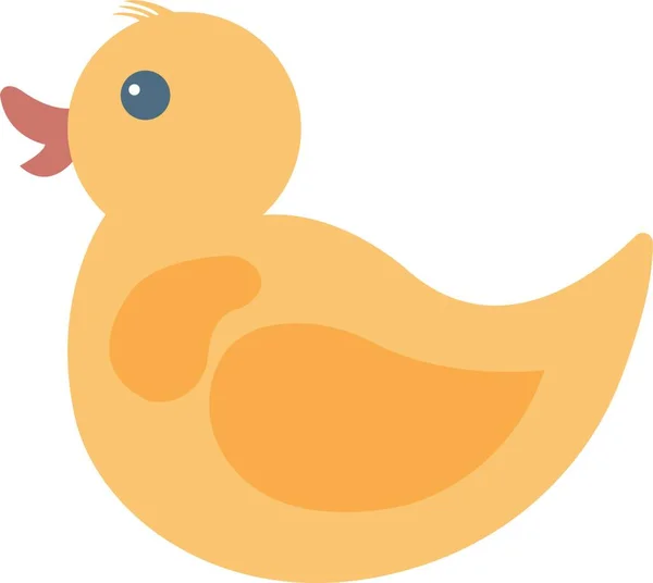 Duck Toy Simple Vector Icon — Stock Vector