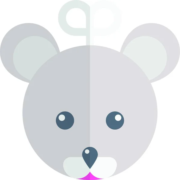 Brinquedo Mouse Ícone Vetorial Simples — Vetor de Stock