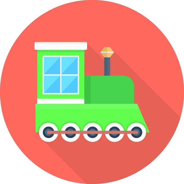 Brinquedo Trem Ícone Vetor Simples —  Vetores de Stock