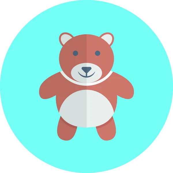 Urso Brinquedo Ícone Vetor Ilustração —  Vetores de Stock