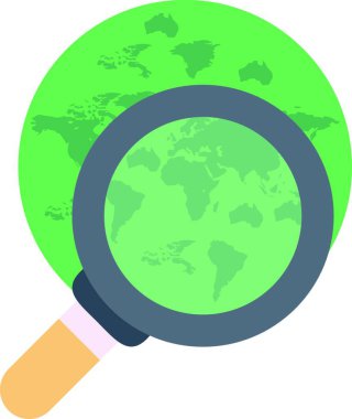 Büyüteç ağ simgesi vektör illüstrasyonu