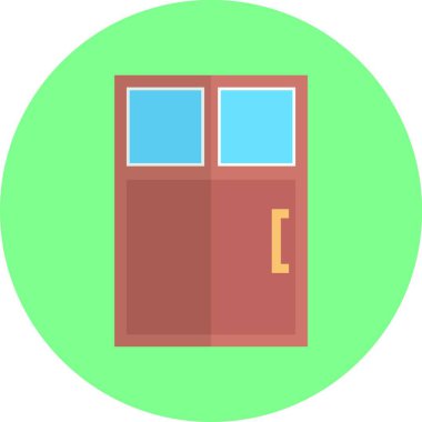 kapı web simgesi vektör illüstrasyonu