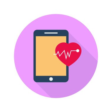 çevrimiçi sağlık uygulaması, basit vektör simgesi