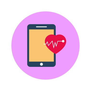 çevrimiçi tıbbi uygulama, basit vektör simgesi