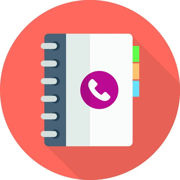 Phone Book Web Icon Vector Illustration — Stock Vector