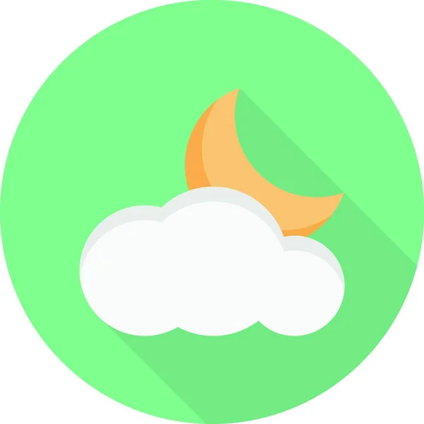 Flaches Symbol Der Wolken Vektorillustration — Stockvektor