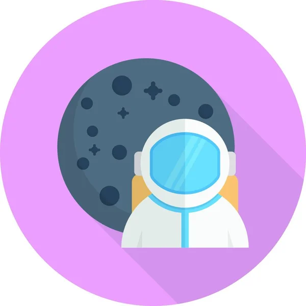 Astronauta Ilustración Del Vector Icono Web — Archivo Imágenes Vectoriales