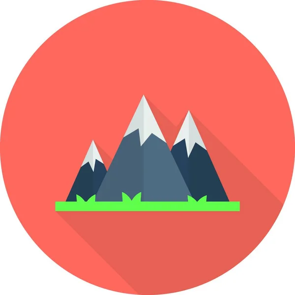 Montanha Ícone Vetor Ilustração — Vetor de Stock