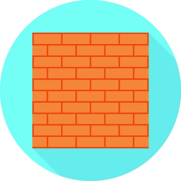 Ziegelmauer Icon Vektor Illustration — Stockvektor