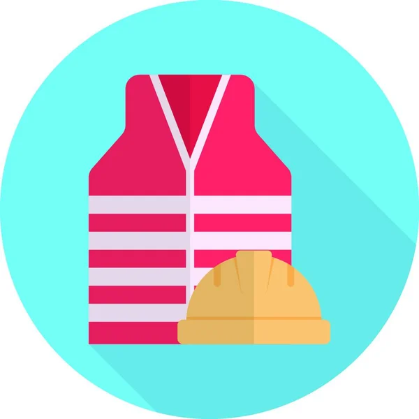 Safety Jacket Icon Vector Illustration — Stock Vector
