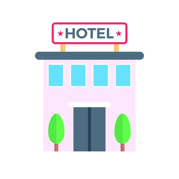 Hotel Web Icon Vektor Illustration — Stockvektor