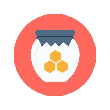 bal kavanozu ikon vektör illüstrasyonu