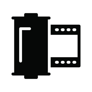 Film şeridi ikonu vektör illüstrasyonu