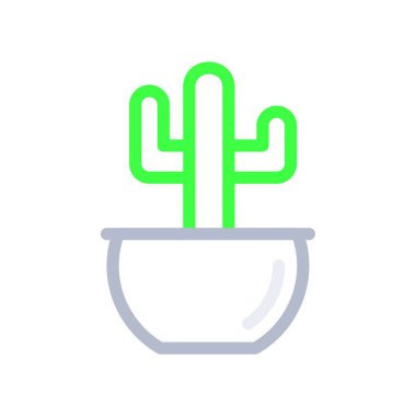 Kaktüs simgesi vektör illüstrasyonu