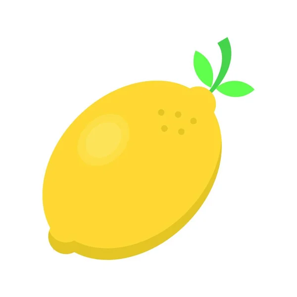 Limão Frutas Web Ícone Vetor Ilustração — Vetor de Stock