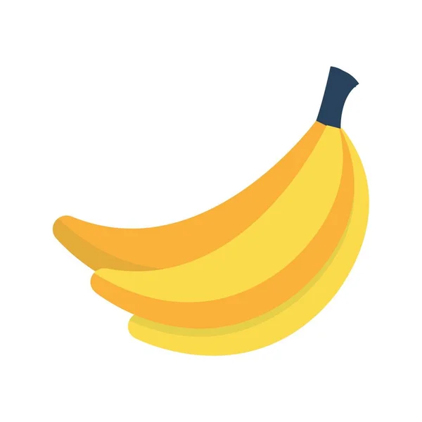 Žluté Banány Jednoduchá Ikona Jídla — Stockový vektor