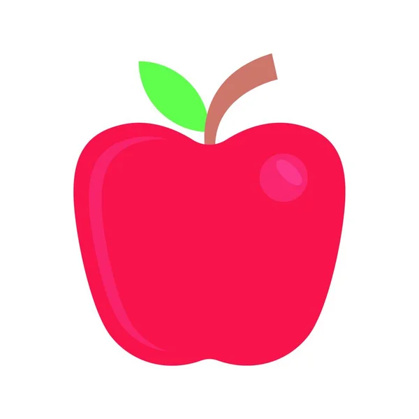 Czerwone Jabłko Prosta Ikona Żywności — Wektor stockowy