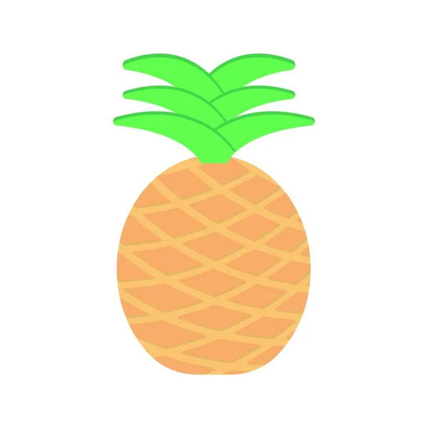 Ananasfrüchte Einfache Lebensmittel Ikone — Stockvektor
