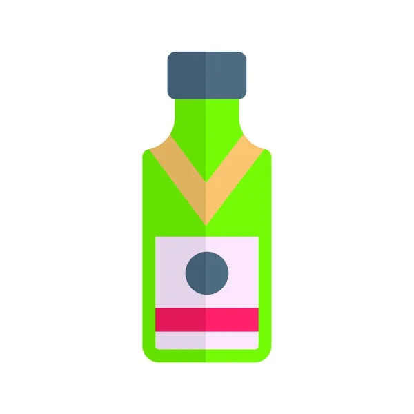 Пивная Бутылка Простая Икона Еды — стоковый вектор