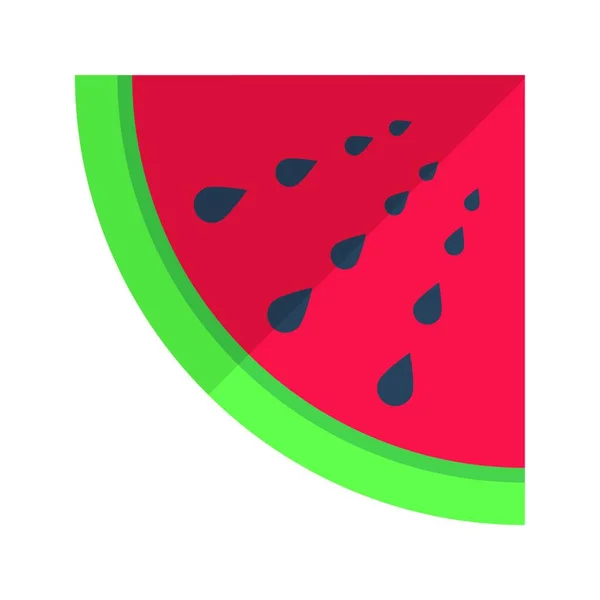 西瓜片 简单的食物图标 — 图库矢量图片