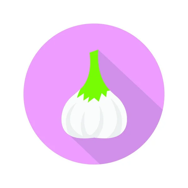 Ail Icône Légumes Couleur Simple — Image vectorielle