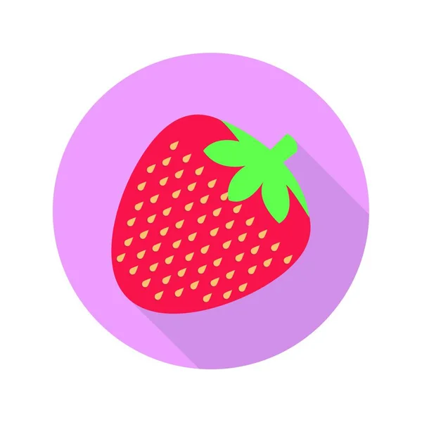 Frucht Flaches Symbol Vektorillustration — Stockvektor