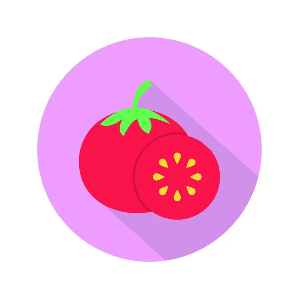 Tomatoes Pumpkin Icon Vector Illustration — Stock Vector