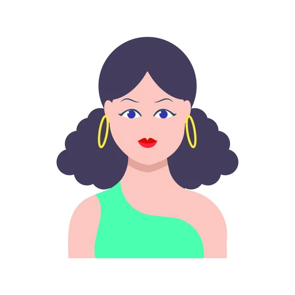 Woman Web Icon Vector Illustration — Stock Vector