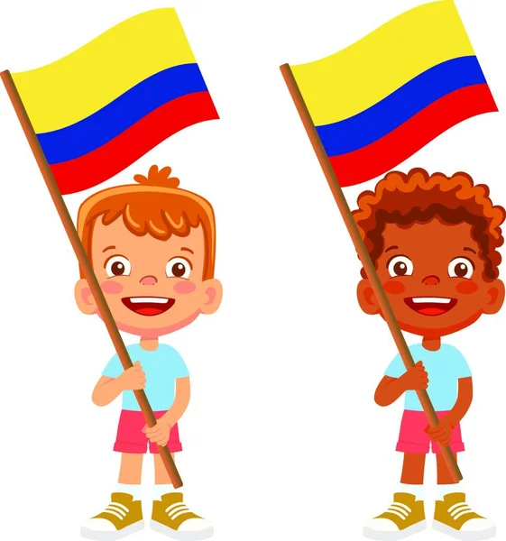 Bandeira Colômbia Conjunto — Vetor de Stock