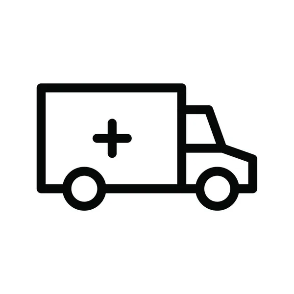 Illustrazione Vettoriale Icona Ambulanza — Vettoriale Stock