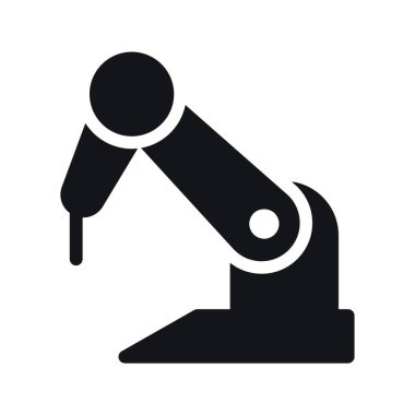 robotik makine simgesi vektör illüstrasyonu 