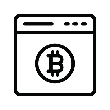 Bitcoin simgesi vektör illüstrasyonu 