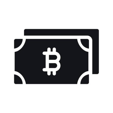 Bitcoin simgesi vektör illüstrasyonu 