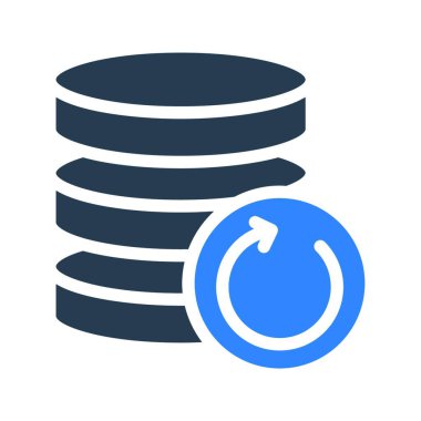 yedekleme ağ simgesi, vektör illüstrasyonu 