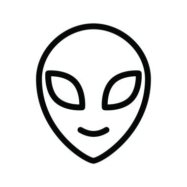 Uzaylı simgesi vektör illüstrasyonu