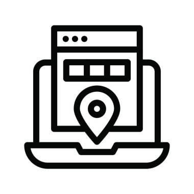 Web sayfası ikon vektör illüstrasyonu