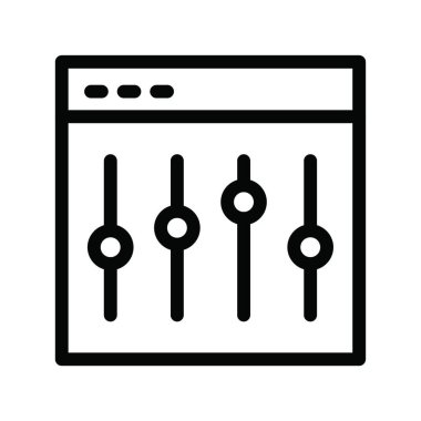 Kontrol paneli simge vektör çizim