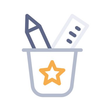 kırtasiye simgesi vektör illüstrasyonu