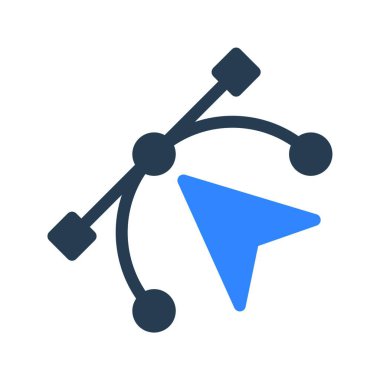 Eğri ikonu vektör illüstrasyonu