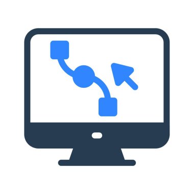 Eğri simgesi, vektör illüstrasyonu