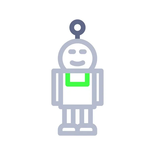 Robot Icono Web Vector Ilustración — Vector de stock