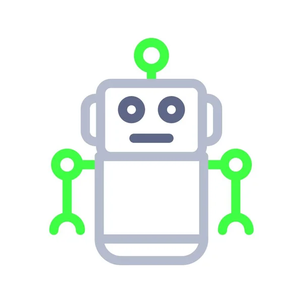 Robot Web Icon Vector Illustration — Stock Vector