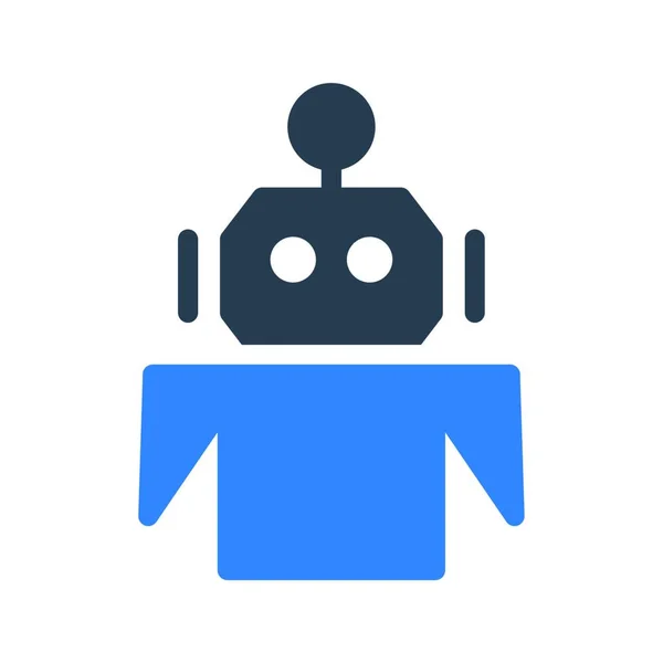 Robot Web Icon Vector Illustration — Stock Vector
