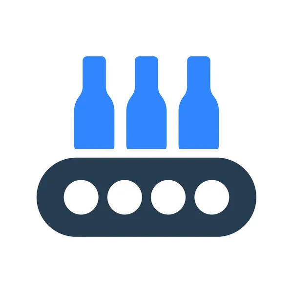 Bottles Icon Vector Illustration — Stock Vector