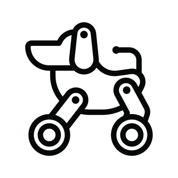 Ilustracja Wektora Ikony Robota Psa — Wektor stockowy