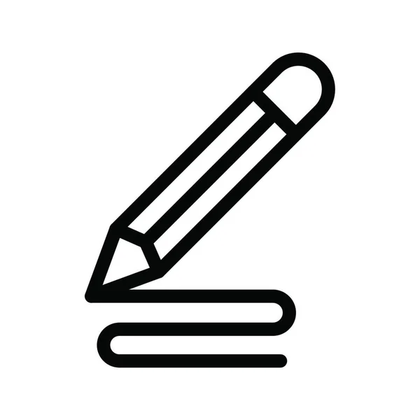 Escribir Icono Vector Ilustración — Vector de stock