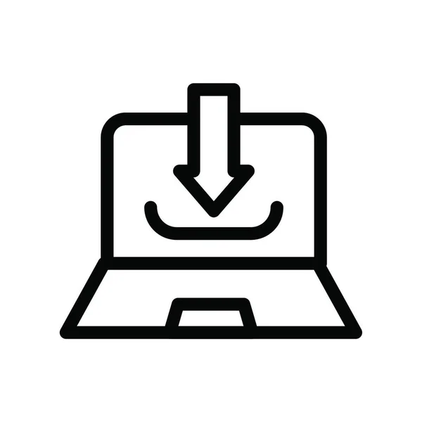 Ícone Web Laptop Ilustração Vetorial — Vetor de Stock
